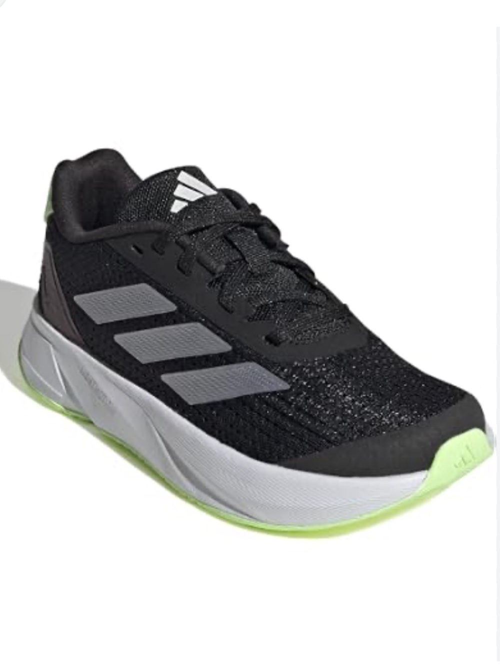 ADIDAS DURAMO SL Black & Light Green Athletic Sneakers - Picture 1 of 9